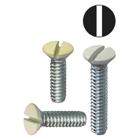 Dottie Slotted Oval Wall Plate Screw Kit, Zinc Plated Finish, Carbon Steel APS2